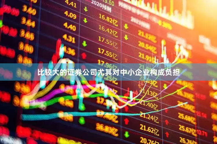 比较大的证券公司尤其对中小企业构成负担